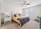Thumbnail 3 of 9 - Bedroom with ceiling fan at Kings Landing, Kingwood, TX, 77339