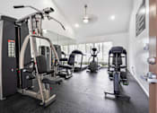 Thumbnail 51 of 57 - a gym with weights and cardio equipment on the floor and a window