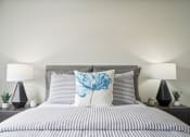 Thumbnail 54 of 57 - a bedroom with a bed and two night stands with lamps
