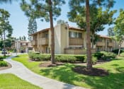 Thumbnail 17 of 29 - an apartment building with palm trees and a sidewalk