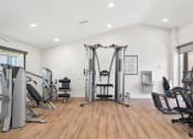 Thumbnail 33 of 41 - a fitness room with treadmills and other exercise equipment