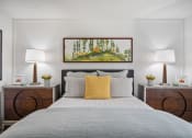 Thumbnail 15 of 29 - a bedroom with a bed and two night stands with lamps