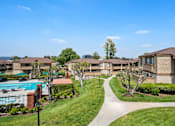 Thumbnail 23 of 36 - the preserve at ballantyne commons apartments courtyard and swimming pool