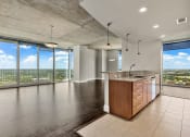 Thumbnail 85 of 114 - Allure Hermann Park | Penthouse Kitchen & Living Area