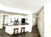 Thumbnail 19 of 46 - a kitchen with a bar and stools