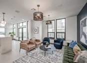 Thumbnail 19 of 61 - Skylounge with Epicurean Kitchen, Bistro Seating and Exquisite Views of Downtown