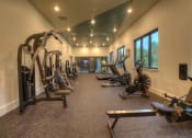Thumbnail 5 of 40 - a gym with weights and exercise equipment in a large room
