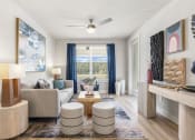 Thumbnail 3 of 60 - Modern living room with a comfortable sofa and stylish decor in St. Johns, FL
