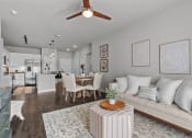 Thumbnail 7 of 22 - Spacious Living Room at Spinning Mill Lofts, Clayton, NC 27520