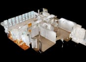 Thumbnail 92 of 96 - A 3D image of a white building with a black background.