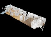 Thumbnail 38 of 96 - A black and white image of a house layout.