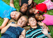 Thumbnail 7 of 19 - Stock photo of group of multiracial children