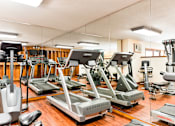 Thumbnail 11 of 16 - 24-hour fitness center at Village Pointe Apartments, Northridge, CA