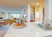 Thumbnail 5 of 23 - a kitchen with a sink and a counter top at Casa Granada, Los Angeles, California