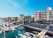 Thumbnail 36 of 36 - a view of a marina with boats and buildings  at Marina Harbor, Marina del Rey