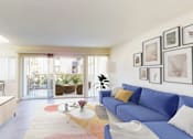 Thumbnail 2 of 15 - Two Bedroom Plan A - living room at West Park Village Apartment Homes at West Park Village, Los Angeles, CA
