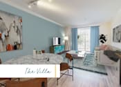 Thumbnail 15 of 24 - A living room with a white couch and a painting on the wall at Marina Harbor, California, 90292