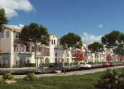 Thumbnail 9 of 21 - Rendering of Buildings, Landscaping, and Road