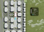 Thumbnail 3 of 3 - a site plan of a nursing home community with buildings and a parking lot