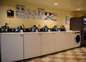 Thumbnail 2 of 11 - laundry area with washers and dryers