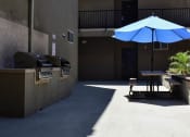 Thumbnail 8 of 11 - outdoor dining table with umbrella