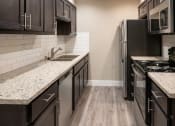 Thumbnail 8 of 17 - renovated kitchen with granite countertops and stainless steel appliances at the preserve at greatstone