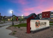 Thumbnail 70 of 76 - a building with a sign that reads cyber valley at sunsetat Weylyn Luxury Apartments, Laveen, AZ 85339