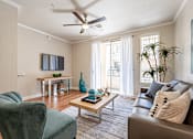 Thumbnail 7 of 42 - Living Room With TV at Palazzo Townhomes, Phoenix, 85008  