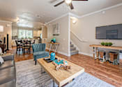 Thumbnail 9 of 42 - Living Room With Dining Area at Palazzo Townhomes, Phoenix Arizona  