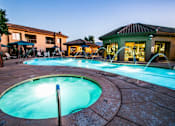 Thumbnail 13 of 15 - Relaxing Hot Tub Spa at Luxury Apartments Near University of Arizona
