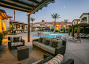 Thumbnail 4 of 18 - Outdoor Lounge Area at Las Vegas Apartments For Rent