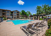 Thumbnail 13 of 24 - Resort Style Pool and Sundeck at Albuquerque Apartment Rentals
