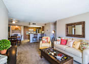Thumbnail 14 of 30 - Spacious Living Room with Ceiling Fan at Needles CA Apartments for Rent