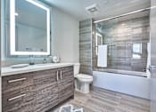 Thumbnail 10 of 13 - Modern Bathroom at 4847 Oakwood Ave. Los Angeles, CA