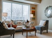 Thumbnail 4 of 25 - Living room with conversational seating