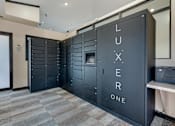 Thumbnail 28 of 32 - Metalic lockers with the words "Luxer One" written on them