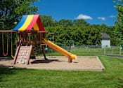 Thumbnail 27 of 32 - Jungle gym / rainbow playset in an enclosure of sand outdoors