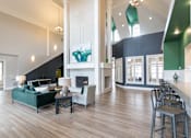 Thumbnail 5 of 26 - Resident lounge with fireplace at The Resort at The Resort At Lake Crossing Apartments, PRG Real Estate, Kentucky