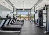 Thumbnail 5 of 25 - Large Fitness Center with Treadmills, Free Weights & Much More  at Overlook at Stone Oak Park Apartments, San Antonio
