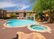 Thumbnail 1 of 11 - Pool and Jacuzzi at Oaks of Westlakes Apartments, San Antonio, TX