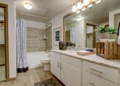 Thumbnail 13 of 35 - Spacious Upgraded Bathroom at Park at Rialto Apartments, San Antonio