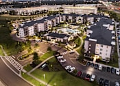 Thumbnail 10 of 60 - Aerial view of apartment community with courtyard and parking at Avli At Crosstown Center Apartments, TAMPA, 33619
