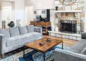 Thumbnail 20 of 31 - Living Room with Fireplace at Manchester Place Apartments, Lithia Springs, GA