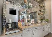 Thumbnail 12 of 78 - Gourmet Pointe at Prosperity Village Coffee Bar With Coffee Machine in Charlotte, NC Apartment Rentals