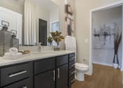 Thumbnail 54 of 78 - Bathroom With Adequate Storage at Pointe at Prosperity Village Apartment Homes for Rent in Charlotte
