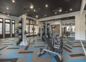 Thumbnail 23 of 78 - Pointe at Prosperity Village Fitness Center With Modern Equipment in Charlotte Apartment Rentals