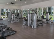 Thumbnail 18 of 32 - a room filled with lots of different types of exercise equipment