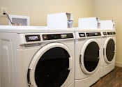 Thumbnail 8 of 20 - a washer and dryer sit side by side in a laundry room