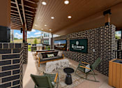 Thumbnail 3 of 47 - Relax outdoors in our covered resident lounge with comfortable seating and Hill Country views.