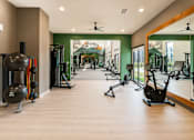 Thumbnail 40 of 47 - Modern fitness center with cardio and strength training equipment.